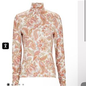 ZIMMERMANN Ladybeetle Floral Paisley Turtleneck Top Size 0 US 4